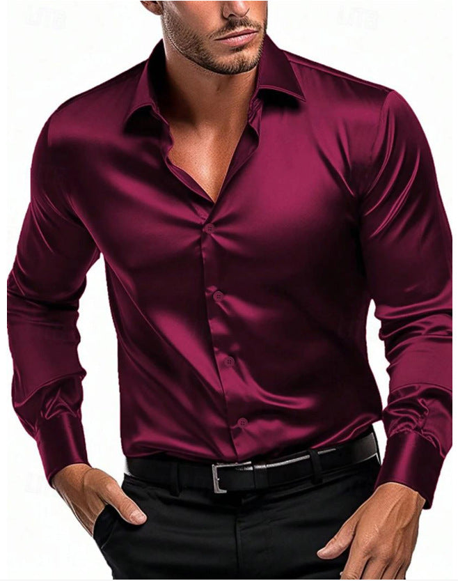 Luxuriöses Herren-Seidenhemd | Eleganter italienischer Kragen, atmungsaktiver Stoff - Image 7