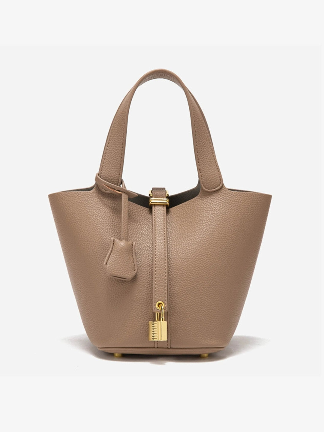Vicarah - Leder Bucket Bag Taupe