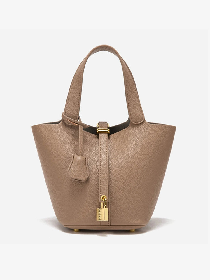 Vicarah - Leder Bucket Bag Taupe