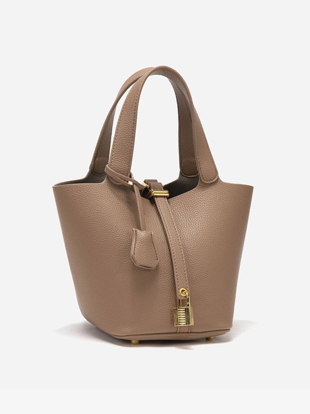Vicarah - Leder Bucket Bag Taupe