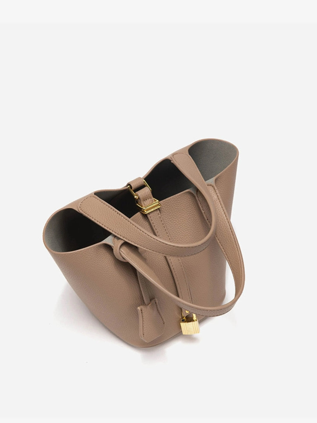 Vicarah - Leder Bucket Bag Taupe