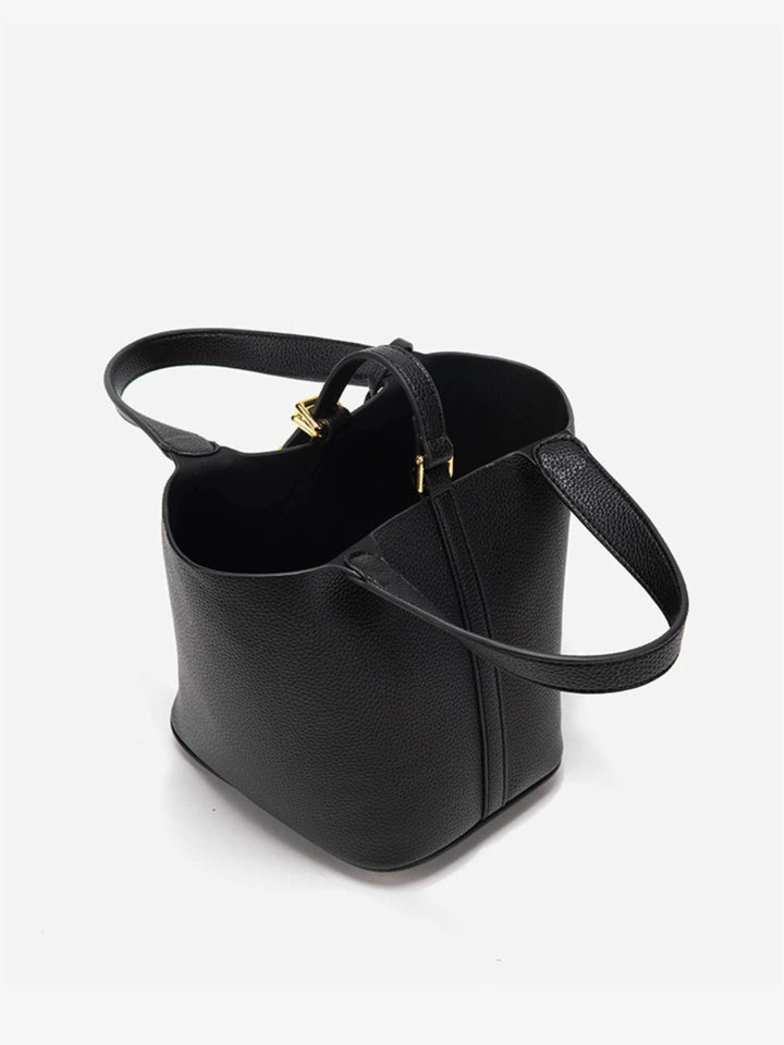 Vicarah - Leder Bucket Bag Taupe