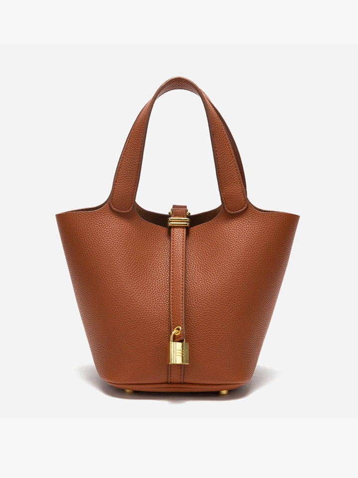 Vicarah - Leder Bucket Bag Taupe