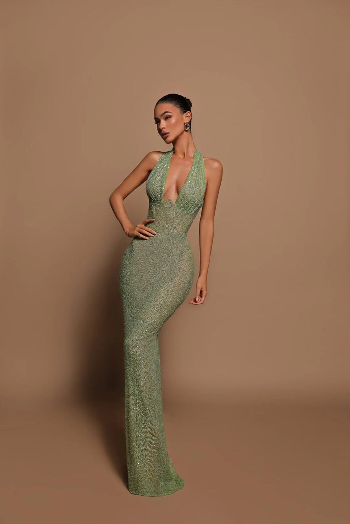 Fayellea – Halter Maxi Kleid Ärmellos