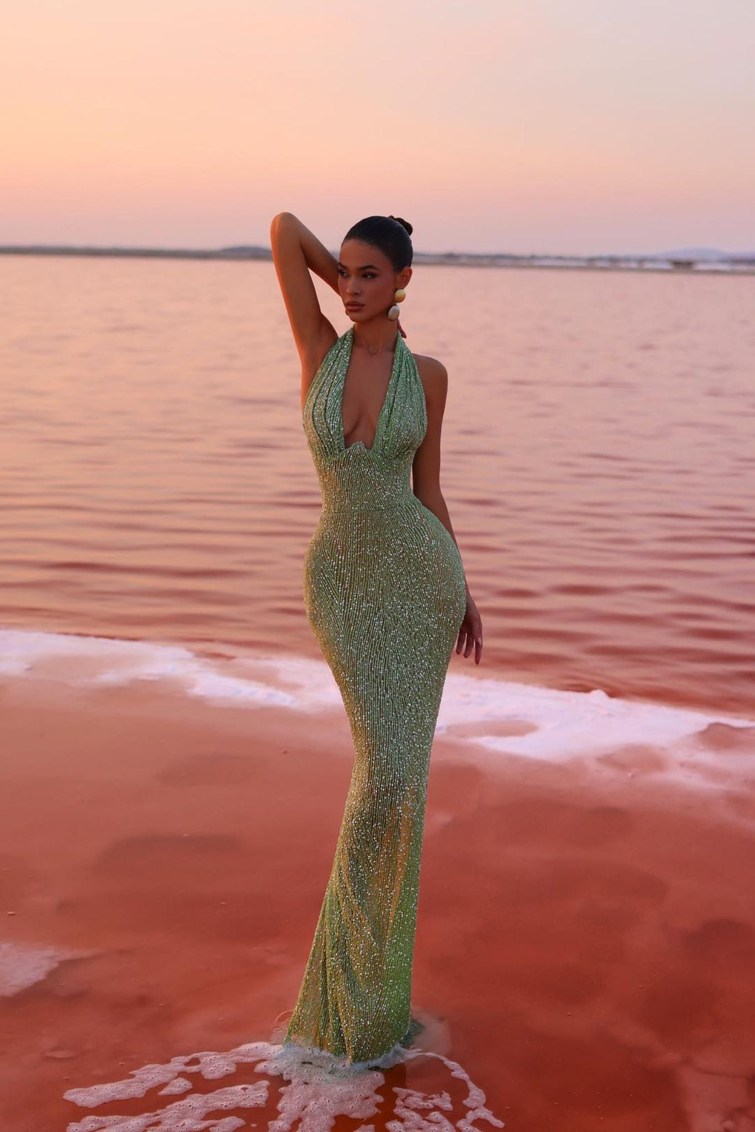 Fayellea – Halter Maxi Kleid Ärmellos