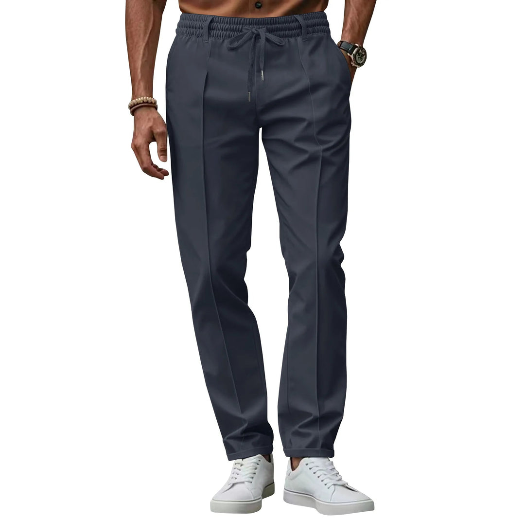 Herrenhose Slim Fit mit elastischem Bund und Kordelzug