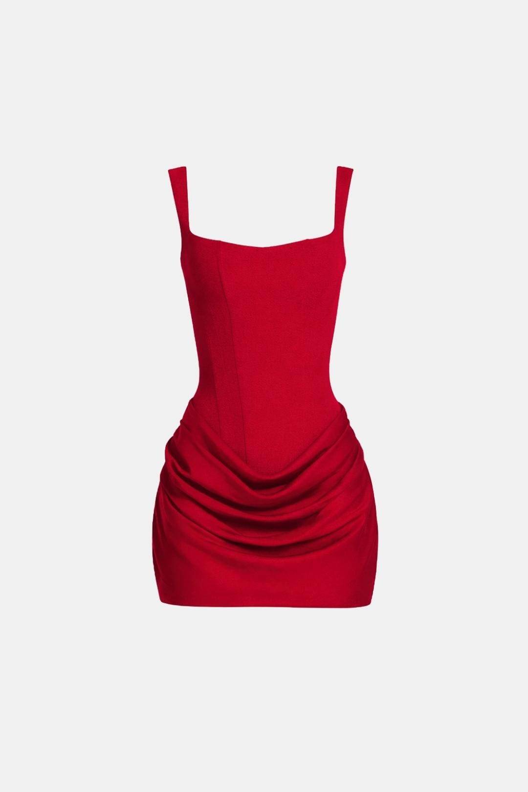 Melyra - Mini Kleid Mit Korsettform Und Eckigem Ausschnitt