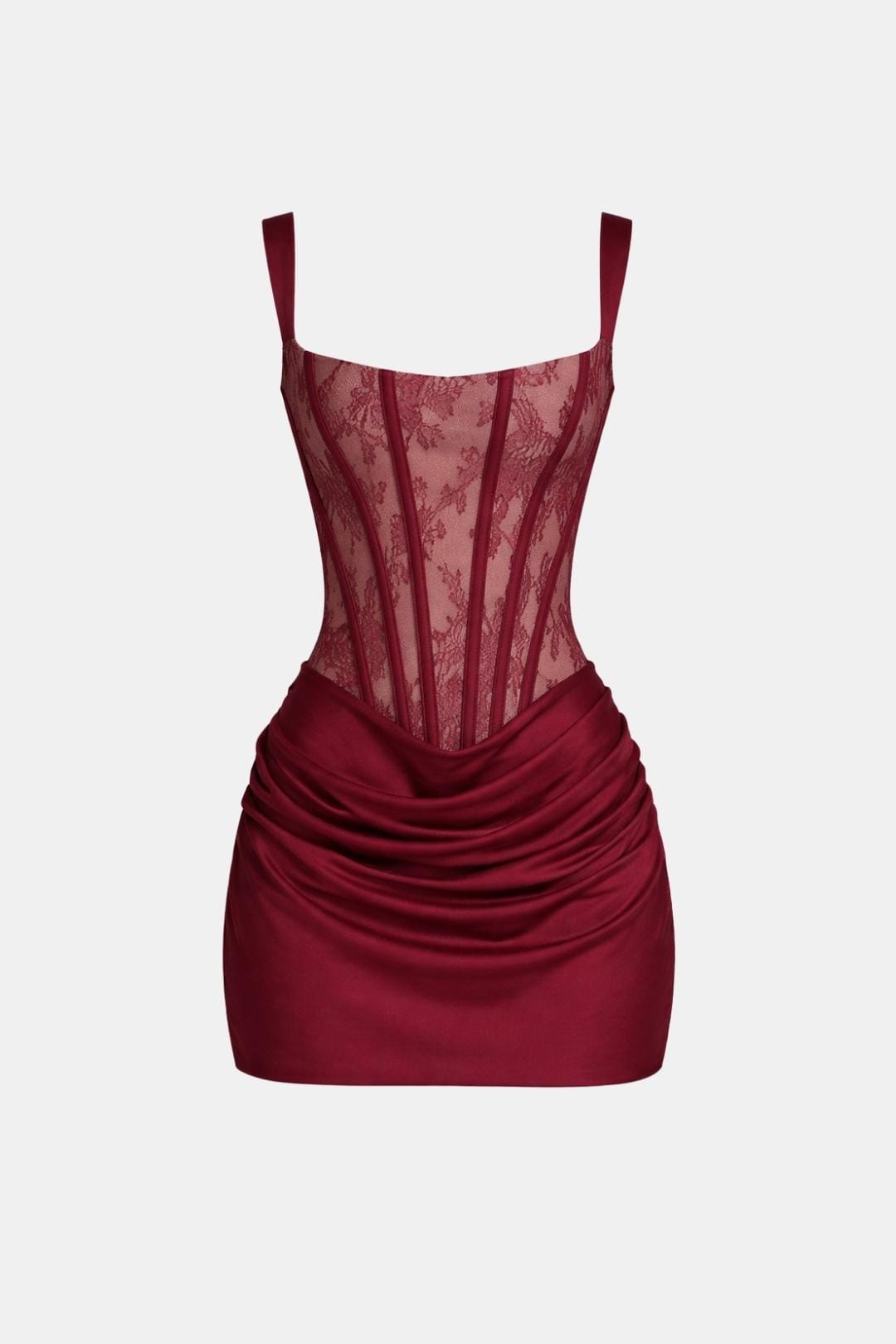 Melyra - Mini Kleid Mit Korsettform Und Eckigem Ausschnitt