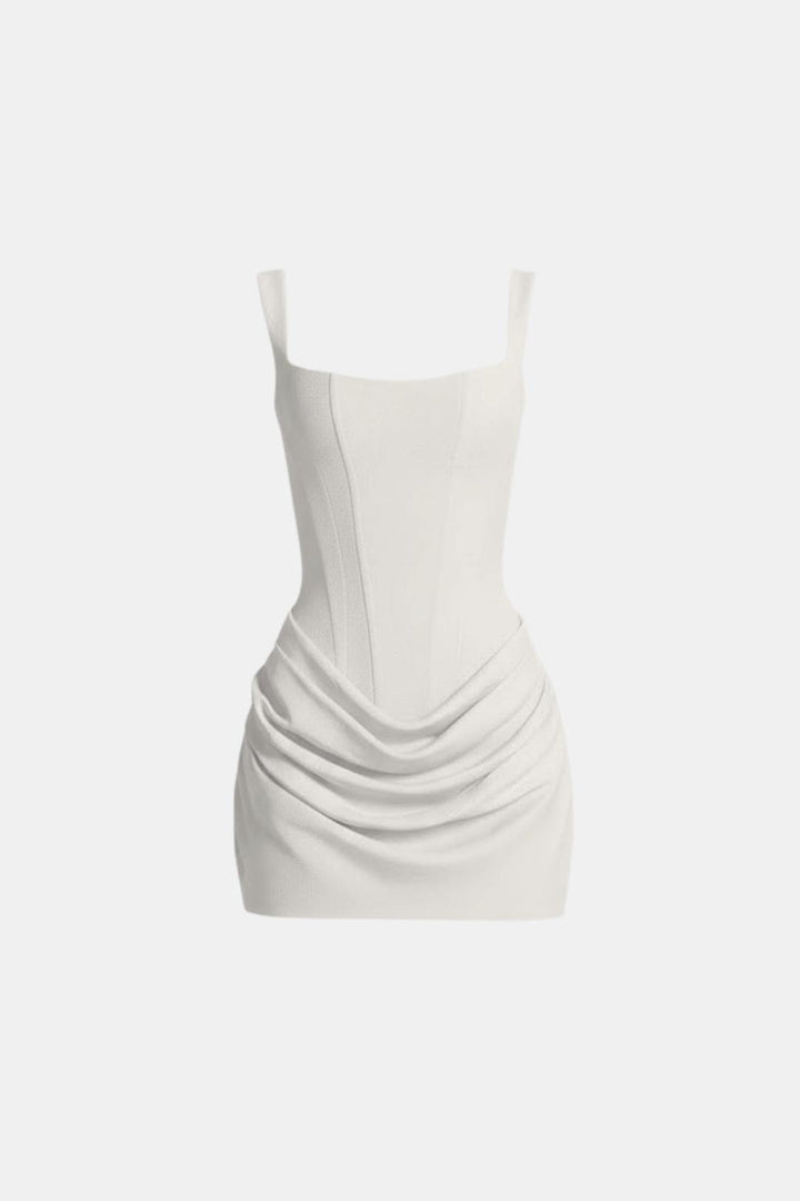 Melyra - Mini Kleid Mit Korsettform Und Eckigem Ausschnitt