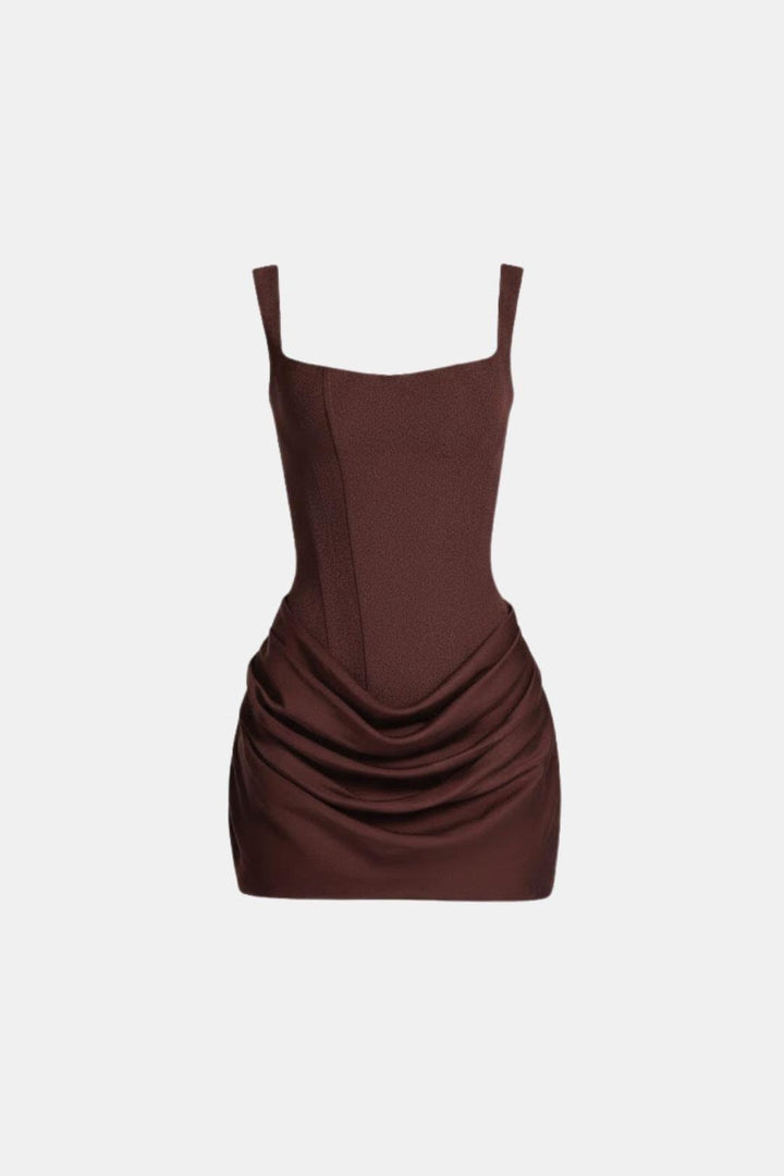 Melyra - Mini Kleid Mit Korsettform Und Eckigem Ausschnitt