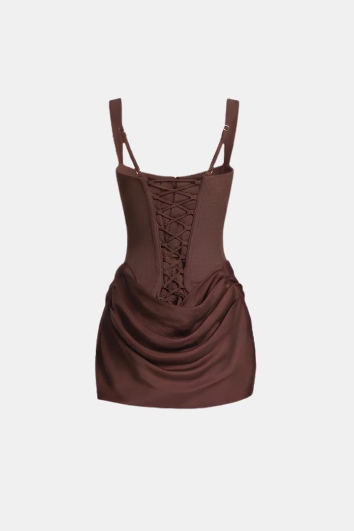 Melyra - Mini Kleid Mit Korsettform Und Eckigem Ausschnitt