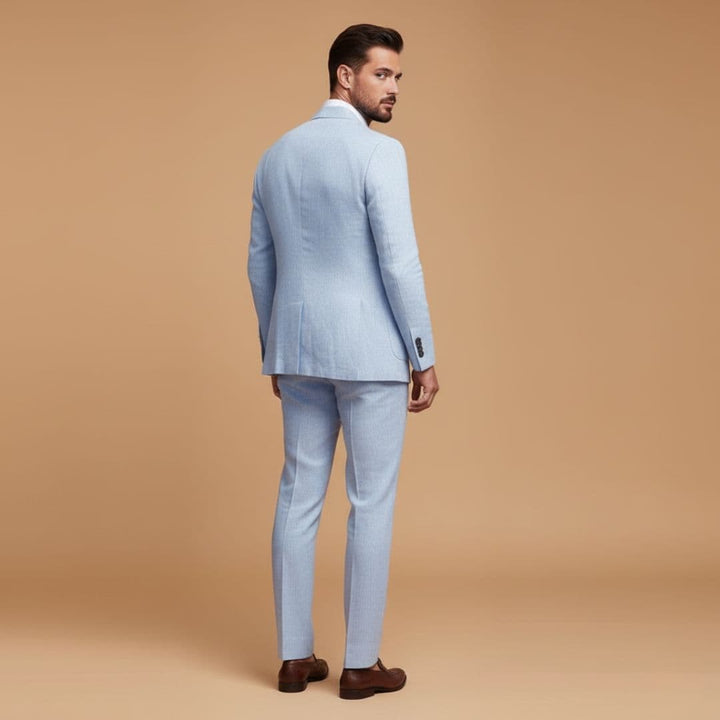 Alessio - Herren Zweiteiler Slim Fit mit Strukturierten Schultern