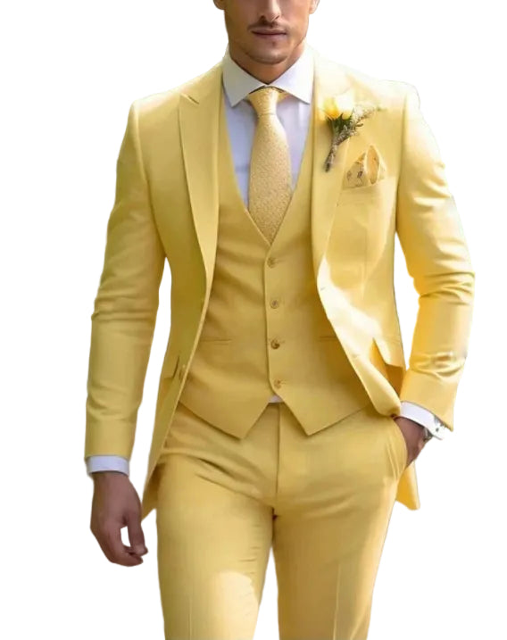 Lorvianix - Herren Anzug Set 3 Teilig Elegant