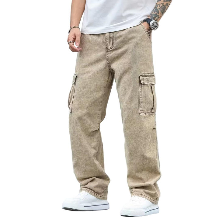 Cozaryn - Herren Cargo Jeans Gerade Passform