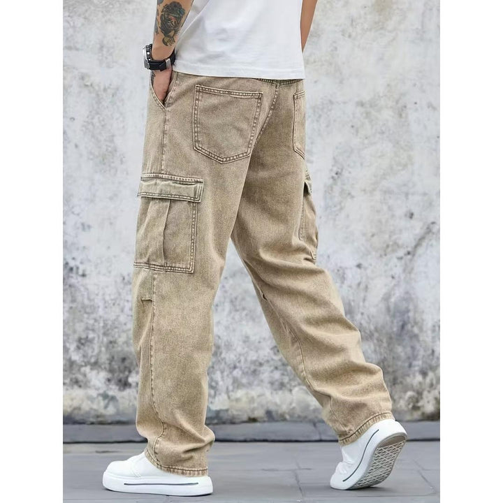 Cozaryn - Herren Cargo Jeans Gerade Passform