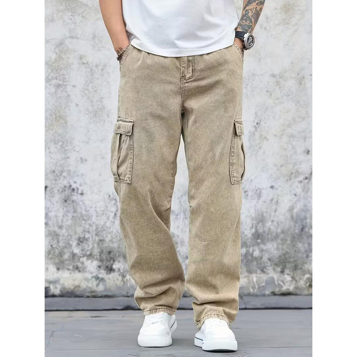 Cozaryn - Herren Cargo Jeans Gerade Passform