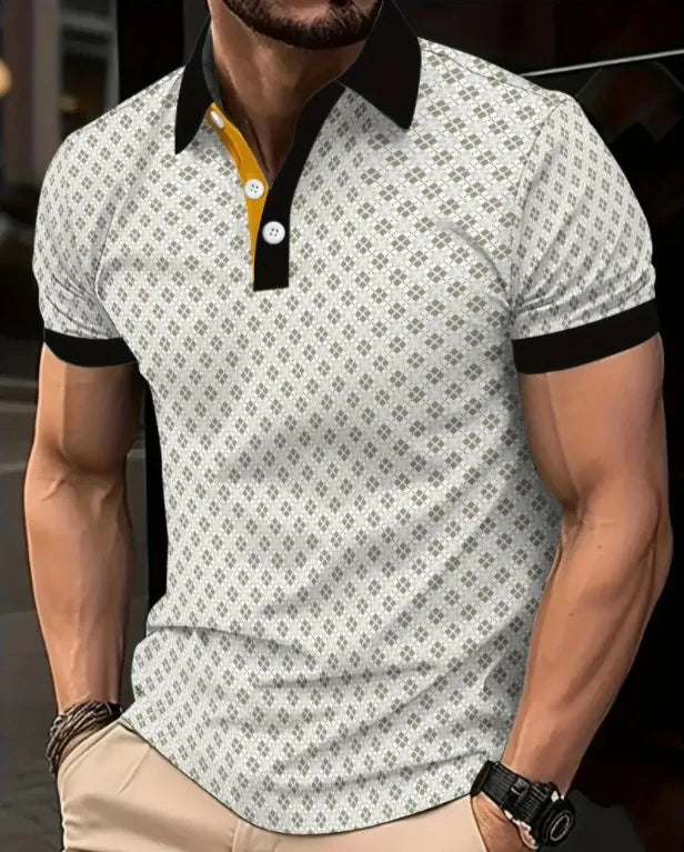 Vicarno - Herren Gestreiftes Polo Shirt Atmungsaktiv