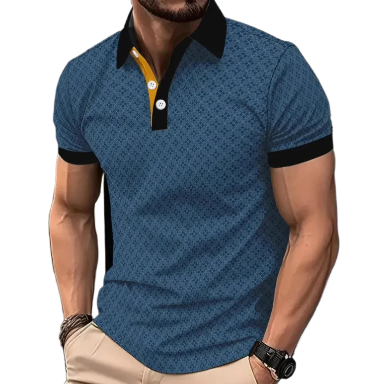 Vicarno - Herren Gestreiftes Polo Shirt Atmungsaktiv