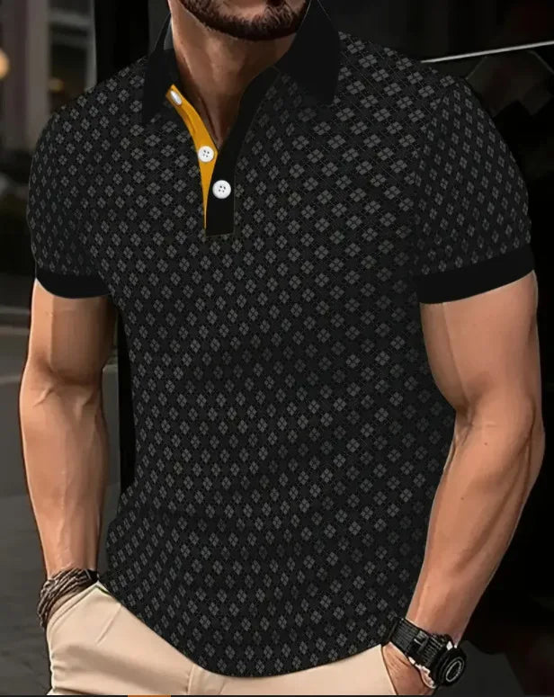 Vicarno - Herren Gestreiftes Polo Shirt Atmungsaktiv
