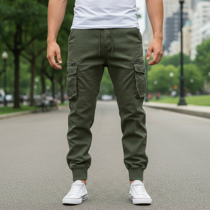 Draven - Herren Cargo Hose Relaxed Fit Funktionale Seitentaschen