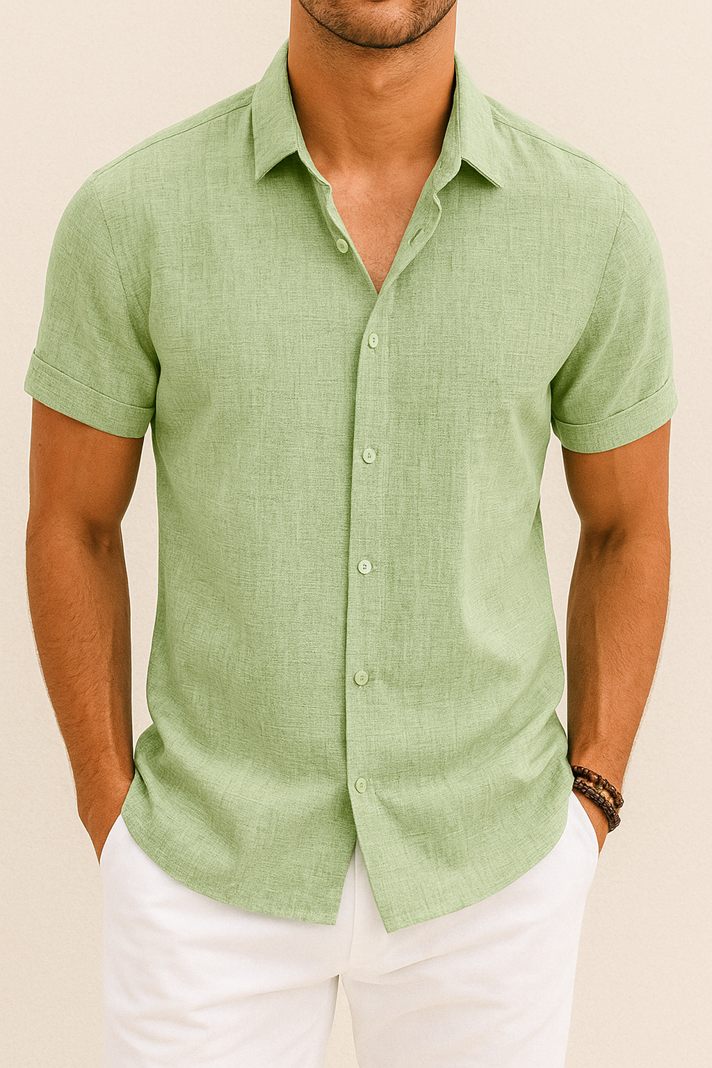 Caelmir - Herren Kurzarm Hemd Minimalistisches Design