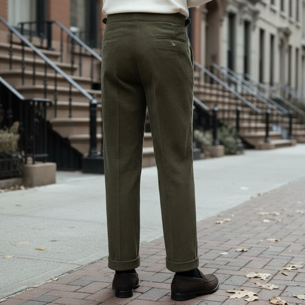 Alceo - Men's Classic Fabric Pants Timeless Everyday Style