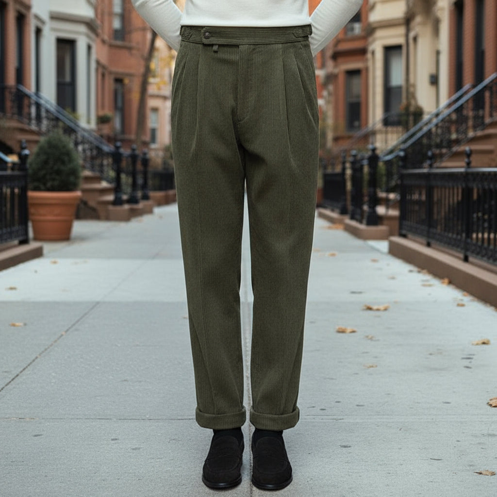 Alceo - Men's Classic Fabric Pants Timeless Everyday Style
