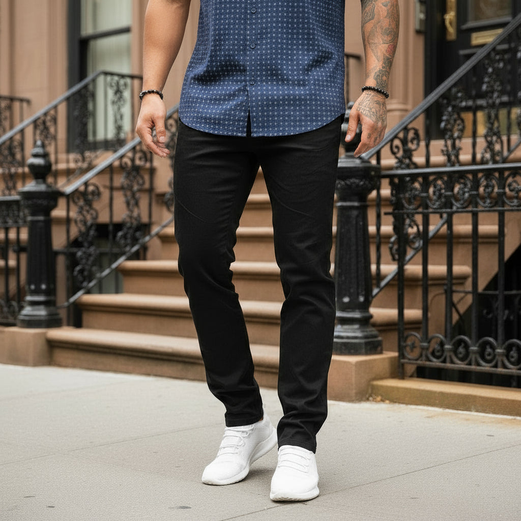 Alvisse - Herren Hose Slim Fit Gerade Passform