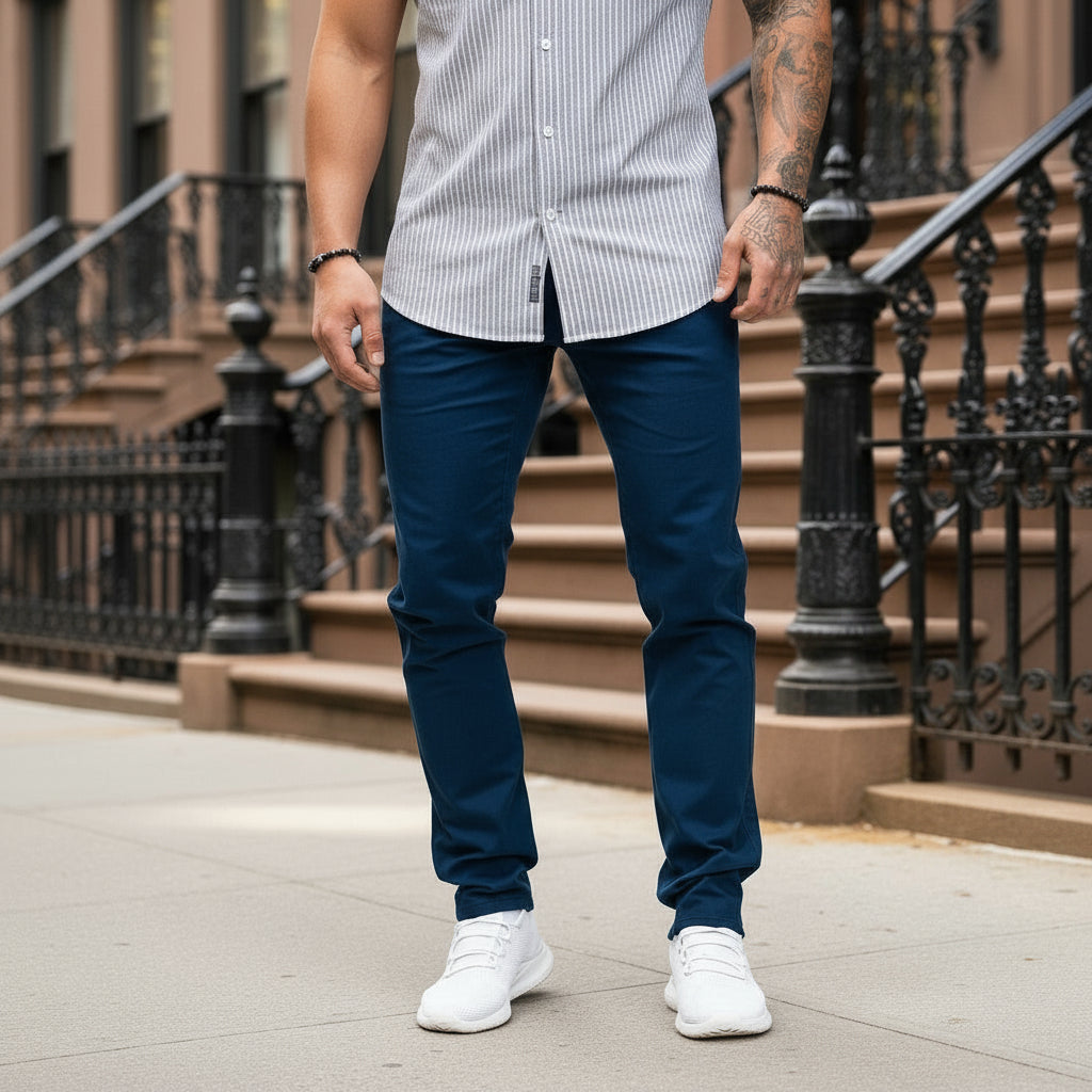 Alvisse - Herren Hose Slim Fit Gerade Passform