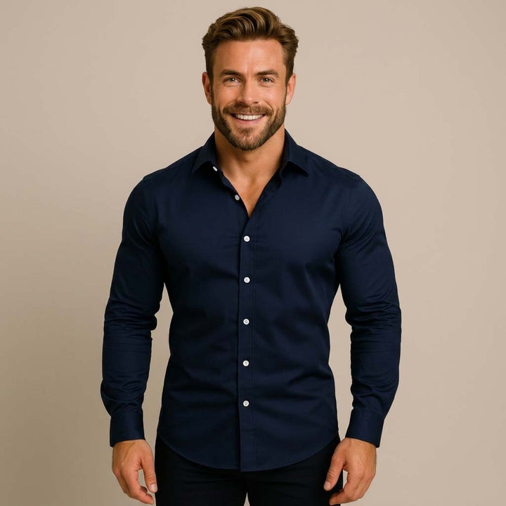 Valerio – Knitterfreies Langarm Hemd Herren