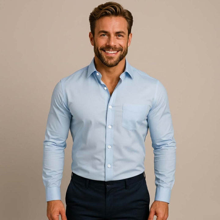 Valerio – Knitterfreies Langarm Hemd Herren