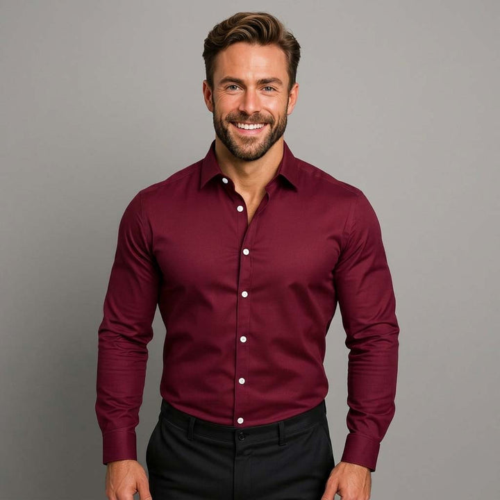 Valerio – Knitterfreies Langarm Hemd Herren