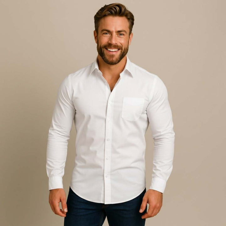 Valerio – Knitterfreies Langarm Hemd Herren