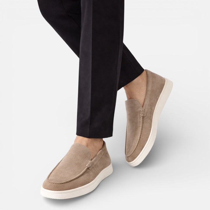 Feloran - Herren Wildleder Slipper Komfortabeler Slip On Schuh