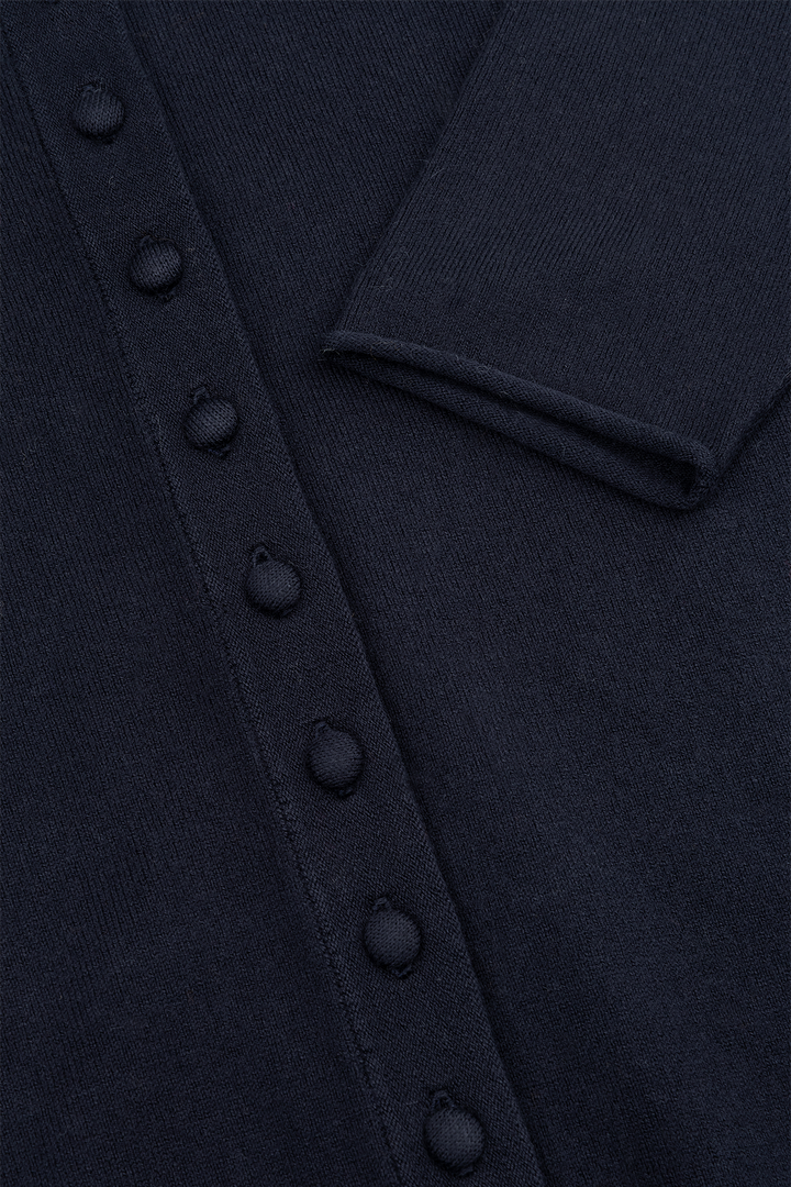 Elegante Strickweste Damen mit Stehkragen & Knopfleiste – kurze warme Strickjacke elegant - Image 2
