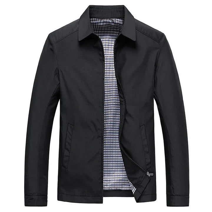 Minimalistische Herrenjacke mit Reißverschluss – Casual Übergangsjacke für Büro & Freizeit