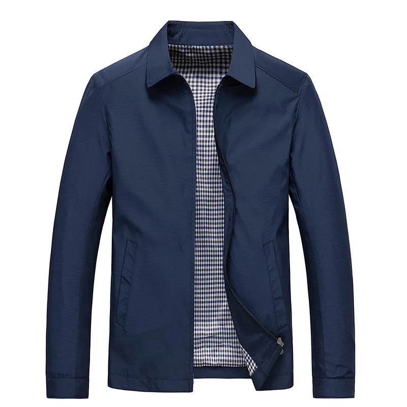 Minimalistische Herrenjacke mit Reißverschluss – Casual Übergangsjacke für Büro & Freizeit - Image 2