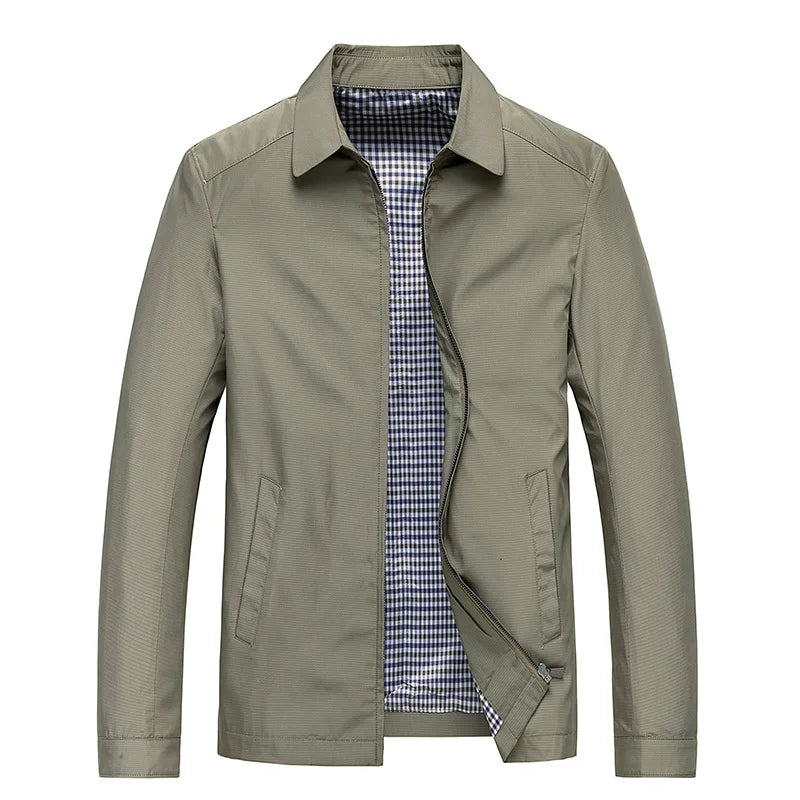 Minimalistische Herrenjacke mit Reißverschluss – Casual Übergangsjacke für Büro & Freizeit - Image 3