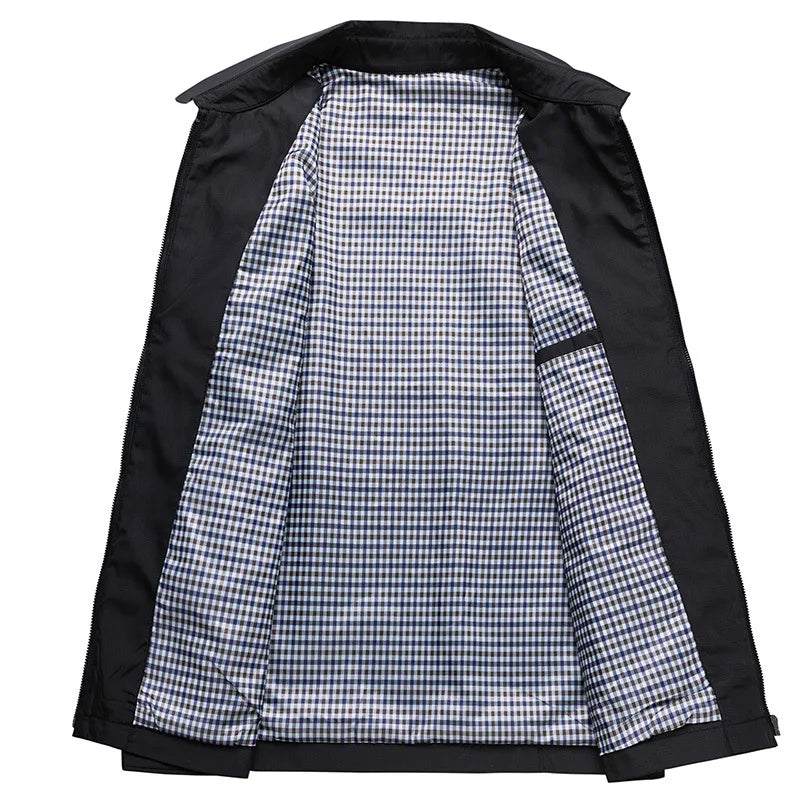 Minimalistische Herrenjacke mit Reißverschluss – Casual Übergangsjacke für Büro & Freizeit - Image 5
