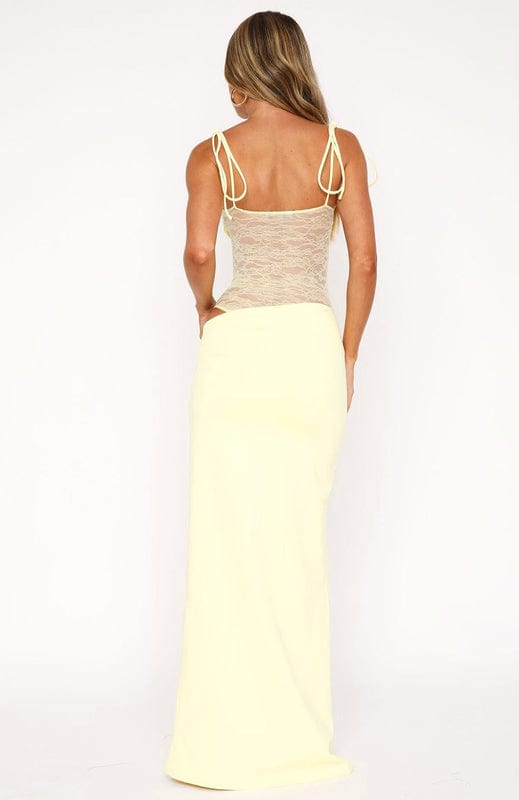 Mirelina – Ärmelloses Spitzen Maxikleid