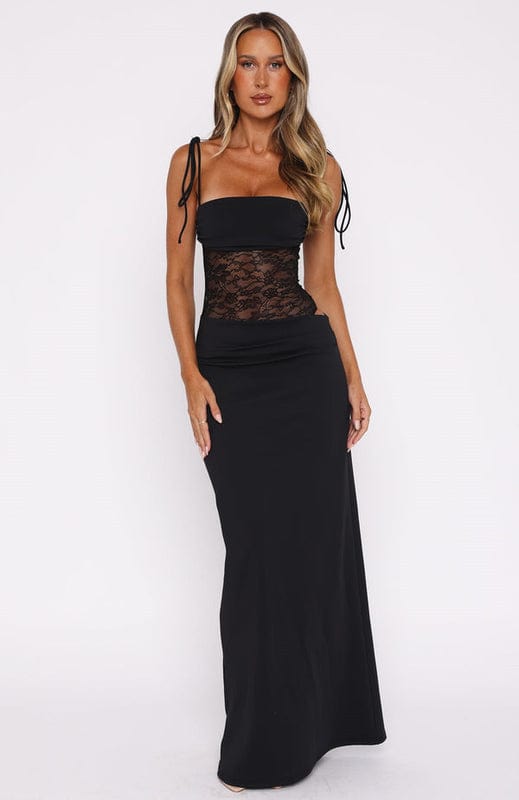 Mirelina – Ärmelloses Spitzen Maxikleid
