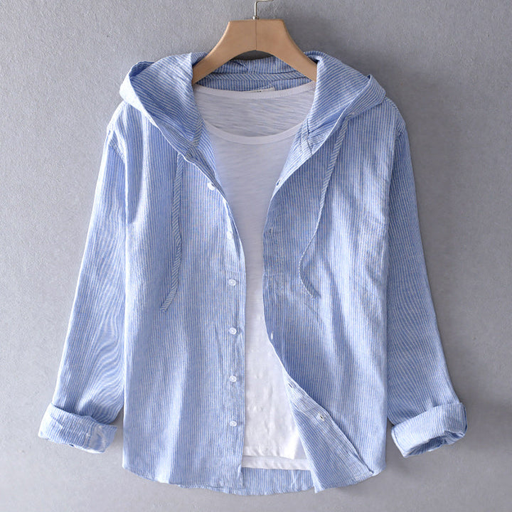 Women's Lightweight Hooded Blouse Casual Summer Top - Image 2