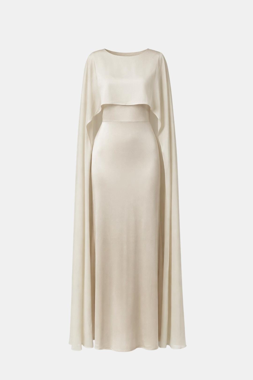 Zahiréa – Chiffonkleid mit Cape-Überwurf