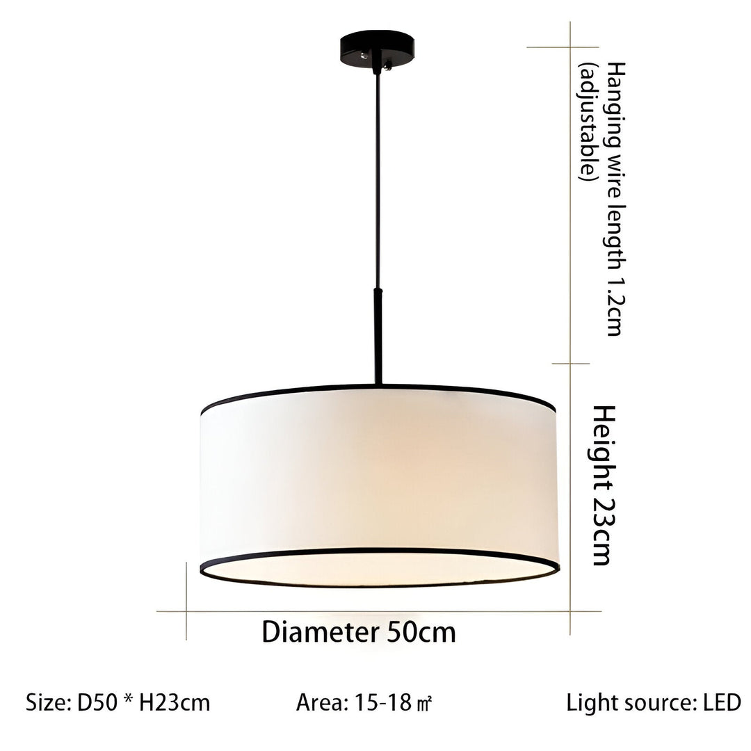 Elina – Pendelleuchte Stoff Nordic Cream Stil Weich Elegant