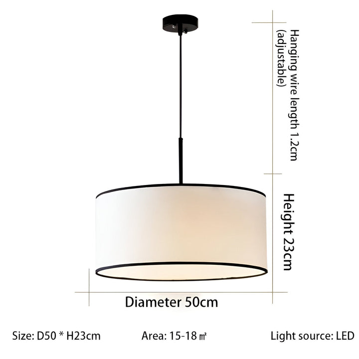 Elina – Pendelleuchte Stoff Nordic Cream Stil Weich Elegant