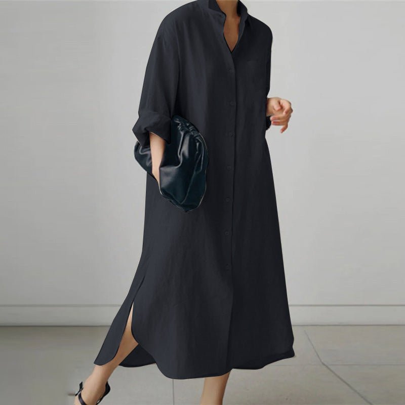 Aroha – Oversized Leinen Hemdkleid