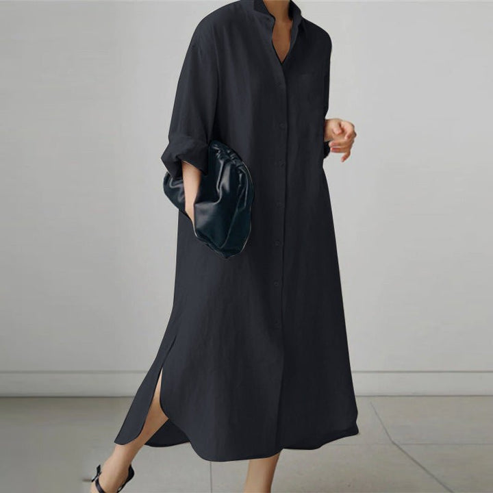 Aroha – Oversized Leinen Hemdkleid