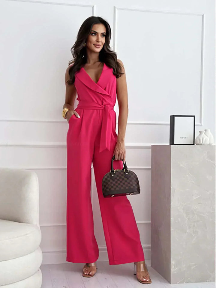 Nisha - Damen Jumpsuit Mit Weitem Bein