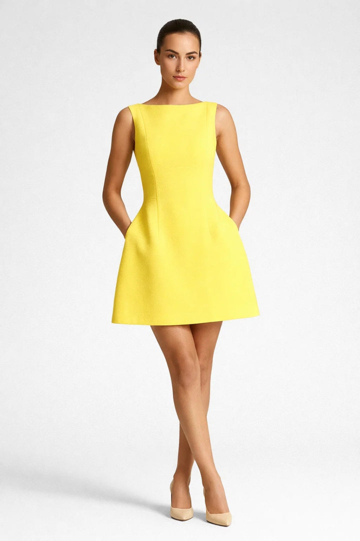 Elunéra - Ärmelloses A Linien Minikleid