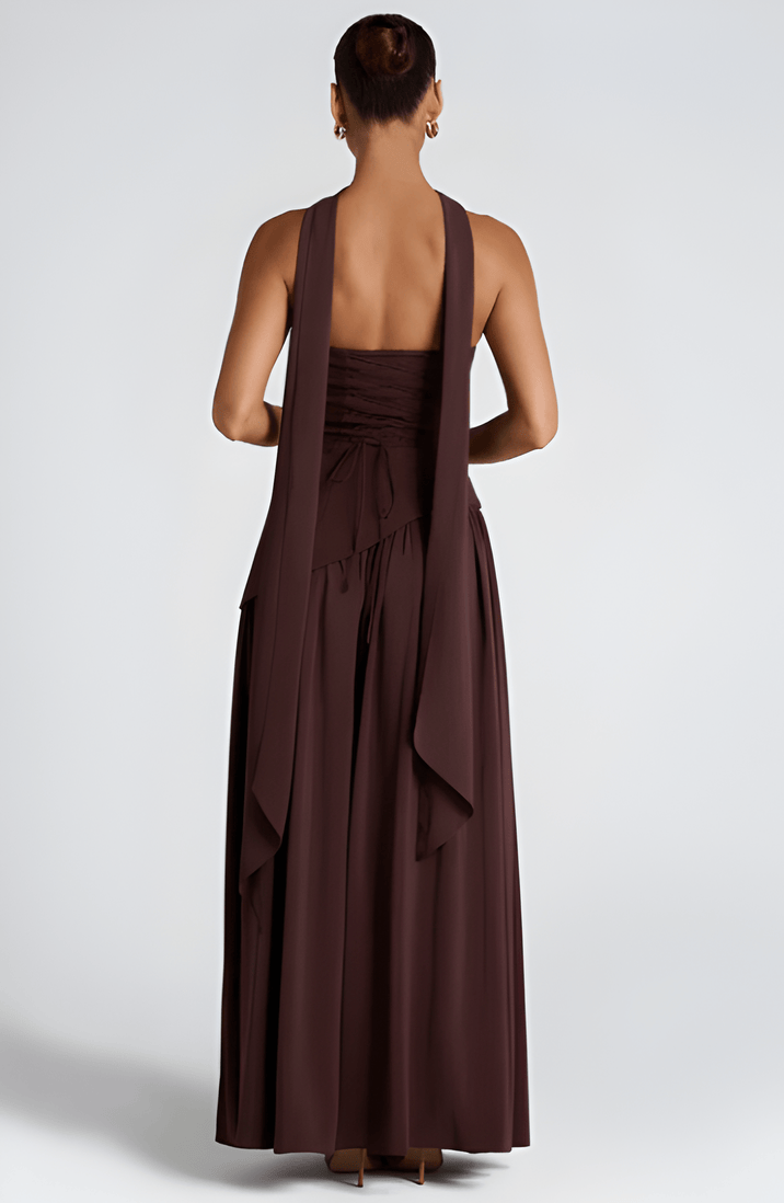 Anavelle - Trägerloses Maxikleid Mit Schlitz